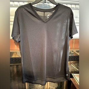 ALIVE MAGNETICS Sheer Vneck Top Short Sleeve Shirt Women’s XL NWT